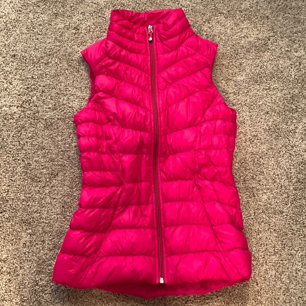 Hot pink Athleta puffer vest